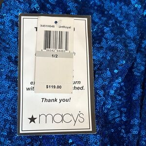 NWT Elegant Blue Sequin Gown PRICED TO SELL